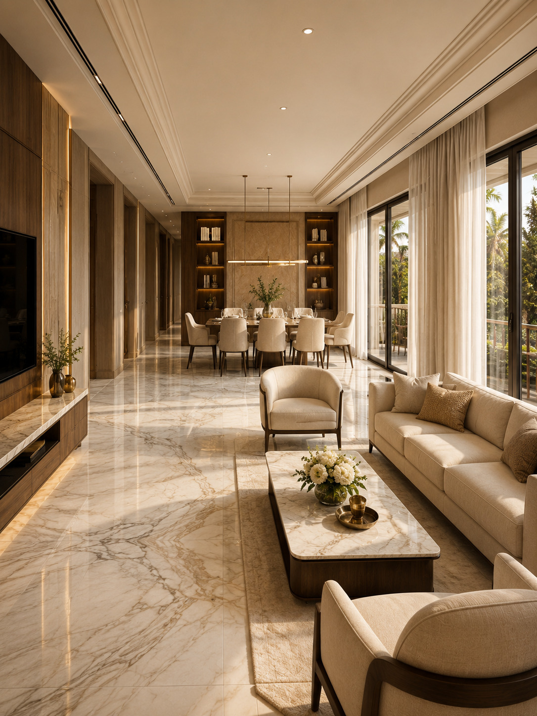 Living and dining axis